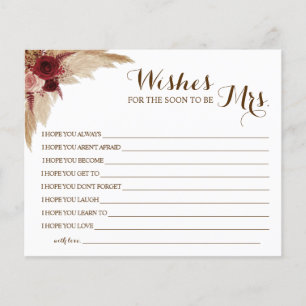 Wishes for the Soon to be Mrs Bridal Shower card