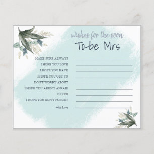 Wishes for the soon to-be Mrs Bridal Shower Card