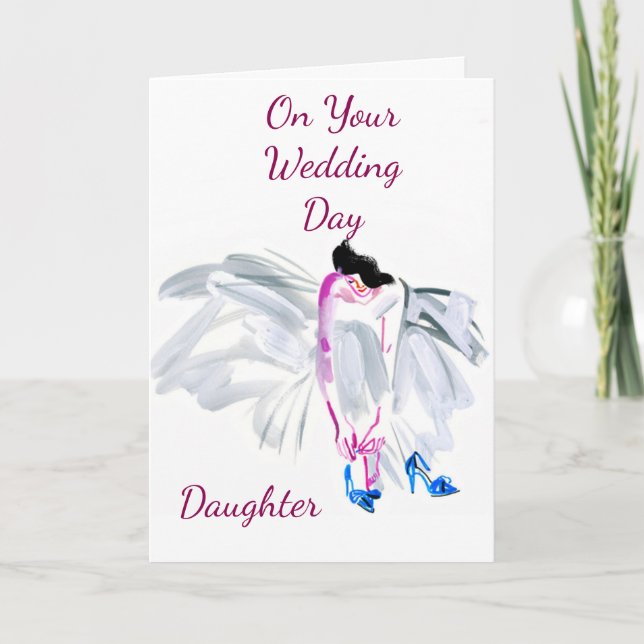 **WISHES FOR YOUR WEDDING** **DAUGHTER*** CARD (Front)