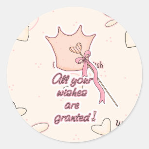 Wishes Granted Classic Round Sticker
