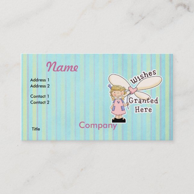 Wishes Granted Fairy Godmother Business Card (Front)