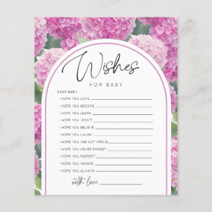 Wishes Hydrangea It's a Girl Baby Shower Games
