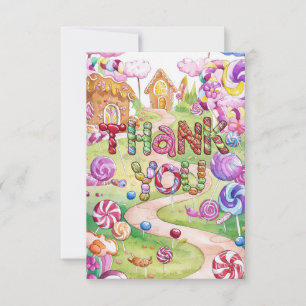 Wishes Kids Candyland thank you card