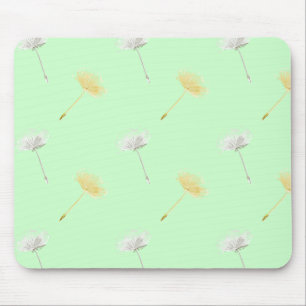 Wishes Mint Dandelion Flowers Mouse Mat