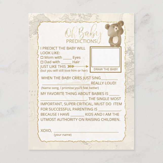 Wishes & Predictions Baby Sprinkle Cards (Back)