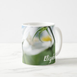 Wishes with White Daisies Personalised Coffee Mug