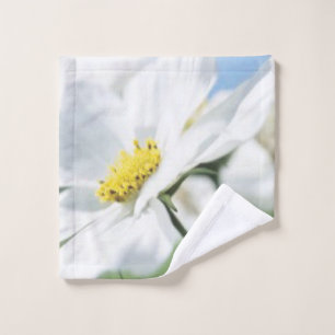 Wishes with White Daisies Personalised Wash Cloth