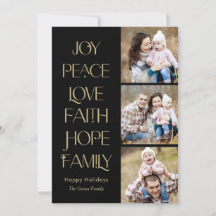 Wishful Words EDITABLE COLOR Holiday Photo Card