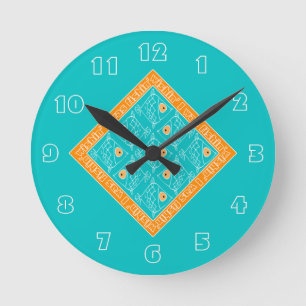 Wishin' I Was Fishing Numbered Round Clock
