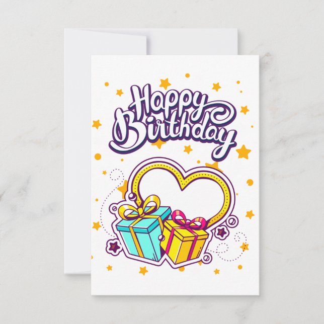 Wishing Birthday  Thank You Card (Front)