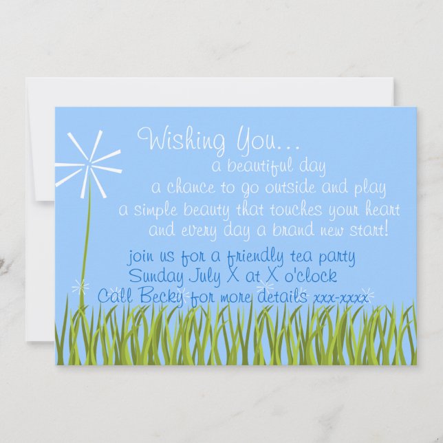 Wishing Flower Invitation (Front)