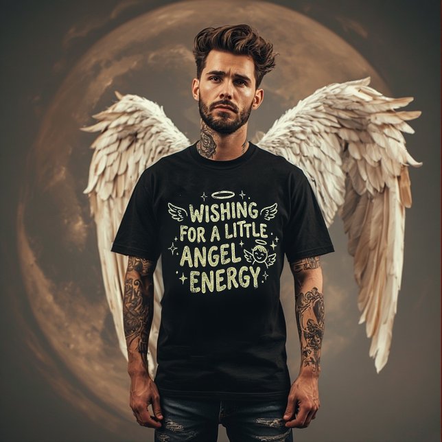 Wishing For a Little Angel Energy, Cute Angel T-Shirt (Creator Uploaded)
