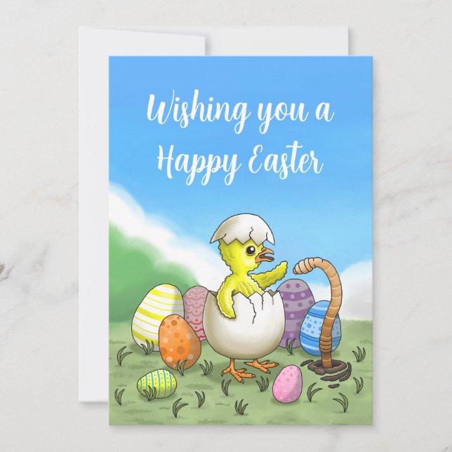 Wishing Happy Easter Holiday Card (Front)