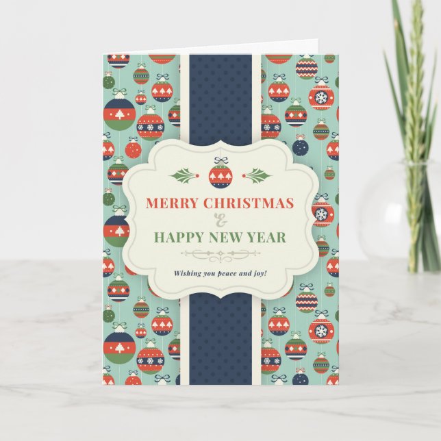 Wishing Happy Holiday Decorative Christmas Tree (Front)