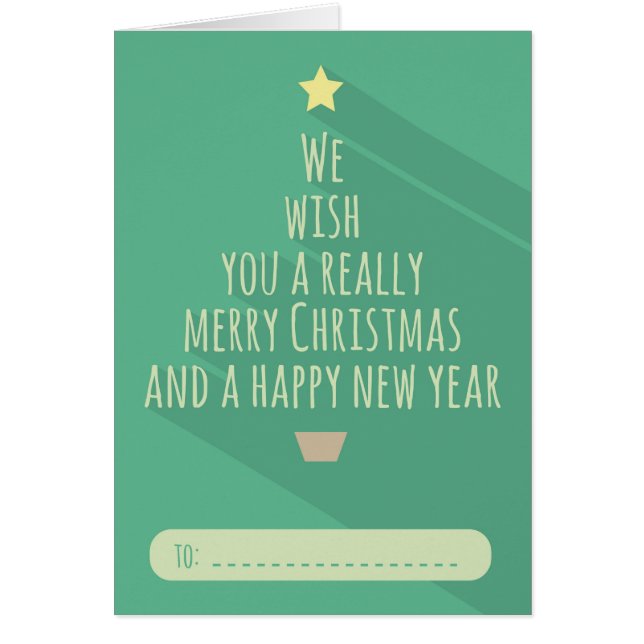 Wishing Happy Holiday Decorative Christmas Tree (Front)