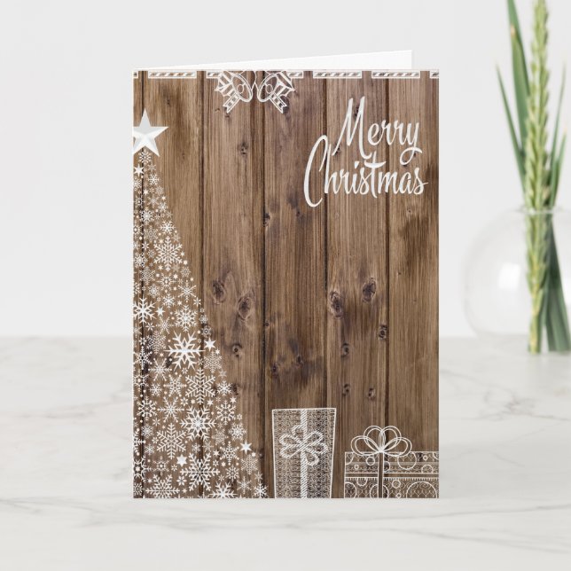 Wishing Happy Holiday Decorative Christmas Tree (Front)