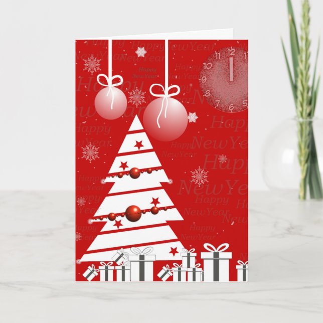 Wishing Happy Holiday Decorative Christmas Tree (Front)