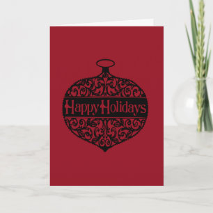 Wishing Happy Holiday Decorative Christmas Tree Card