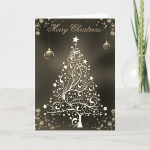Wishing Happy Holiday Decorative Christmas Tree Card