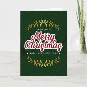 Wishing Happy Holiday Decorative Christmas Tree Card