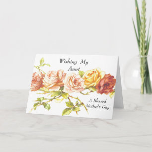 Wishing My Aunt A blessed Mother's Day Card