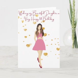Wishing My Daughter a Very Happy 18 Birthday Card