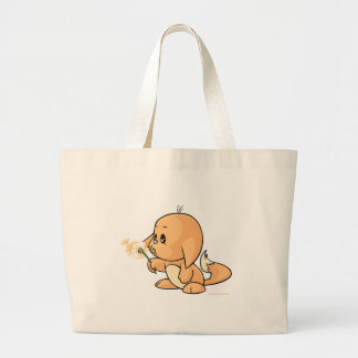 Wishing orange Kacheek Large Tote Bag