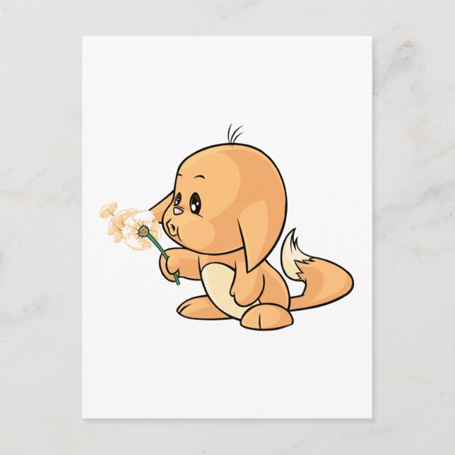 Wishing orange Kacheek Postcard (Front)