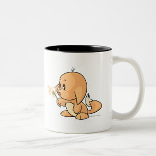 Wishing orange Kacheek Two-Tone Coffee Mug