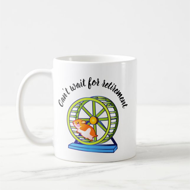 Wishing Retirement Hamster Coffee Mug (Left)