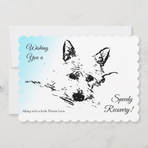 Wishing Speedy Recovery,  West Highland Terrier Holiday Card