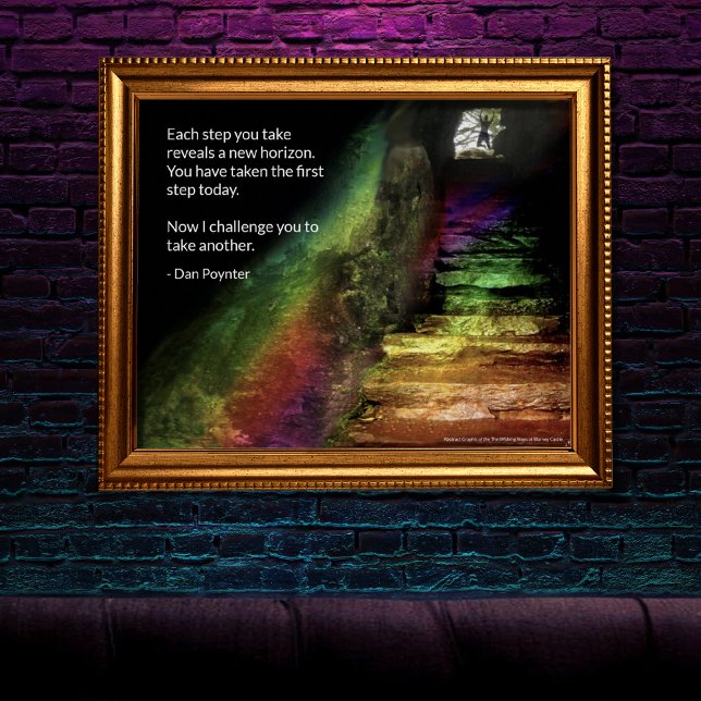 Wishing Steps Poster – Blarney Castle Inspired (Brighten your space with abold, touch and the magic of the Wishing Steps! 🌈 for a pub, bar or home.)