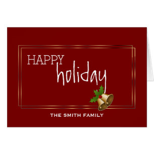 Wishing to Happy Holiday Jingle Bell Christmas