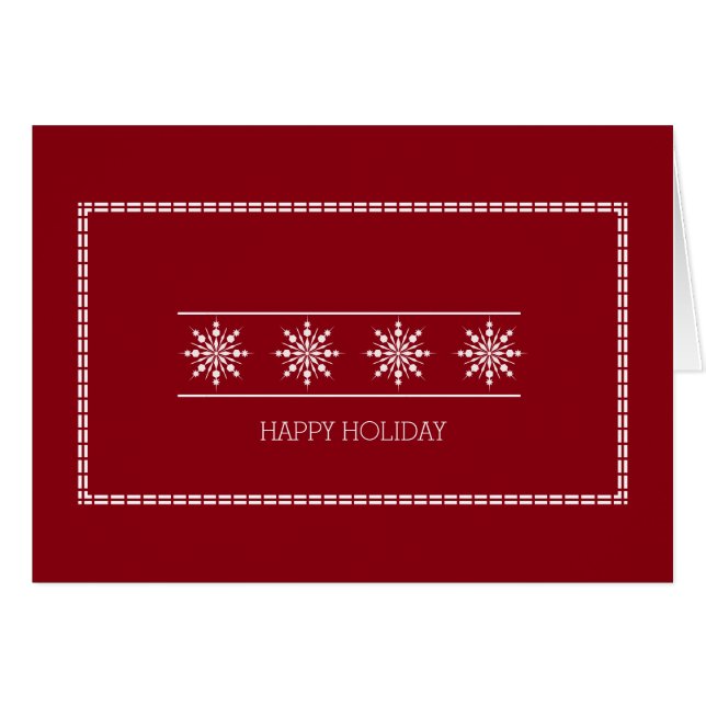 Wishing to Happy Holiday with Snowflake Christmas (Front Horizontal)