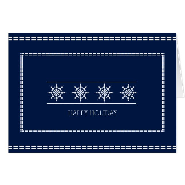 Wishing to Happy Holiday with Snowflake Christmas (Front Horizontal)