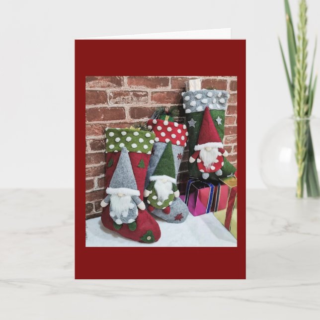 "WISHING U STOCKINGS FILLED AT CHRISTMAS" HOLIDAY CARD (Front)