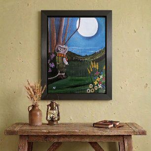 Wishing Upon The Moon Painting by Alfred Fox Canvas Print