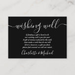 Wishing Well Black And White Script Wedding Enclosure Card<br><div class="desc">This elegant black and white wedding wishing well enclosure card can be personalised with your special message and names! Designed by Thisisnotme©</div>