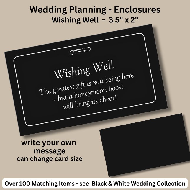 Wishing Well - Black & White with Infinity Scroll  Enclosure Card (Creator Uploaded)