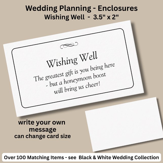 Wishing Well - Black & White with Infinity Scroll  Enclosure Card (Creator Uploaded)
