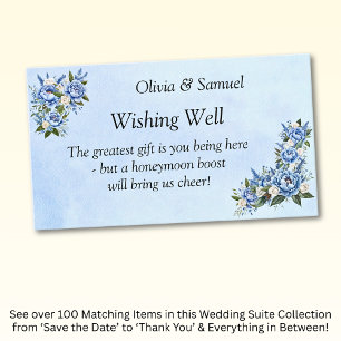 Wishing Well - Blue Peony Set Enclosure Card