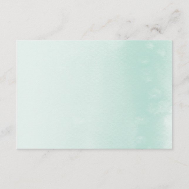 WISHING WELL CARD :: ombre watercolor pastel mint (Front)