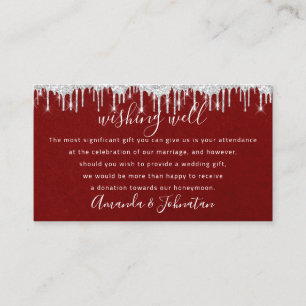 Wishing Well For Wedding Invitation Red Wine
