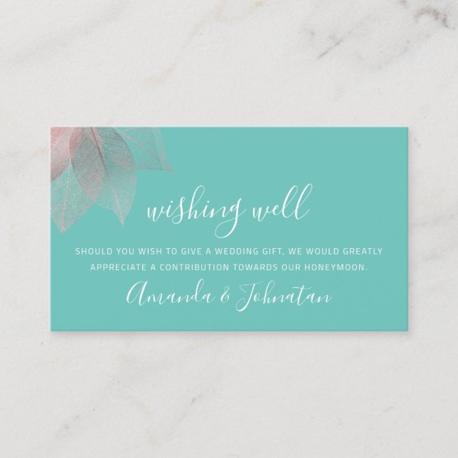 Wishing Well For Wedding Invitation Rose (Front)