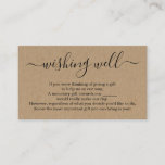 Wishing Well for Wedding Invitation - Rustic<br><div class="desc">A wonderfully rustic kraft paper backdrop for your wedding invitation insert,  suggesting monetary gifts to your guests.</div>