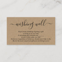 Wishing Well for Wedding Invitation - Rustic
