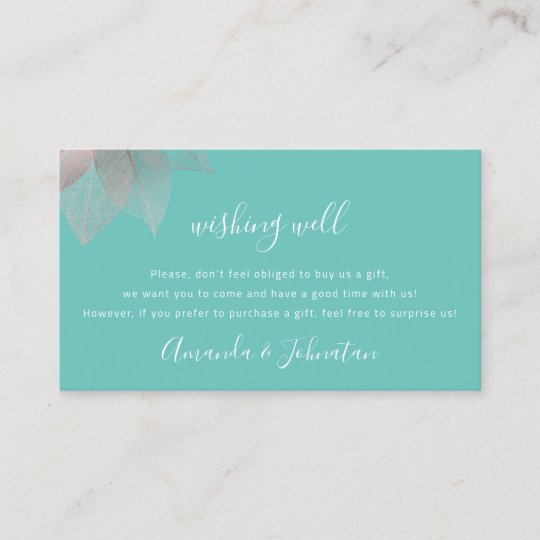 Wishing Well For Wedding Tiffany Gift Idea Business Card Zazzle Co Uk