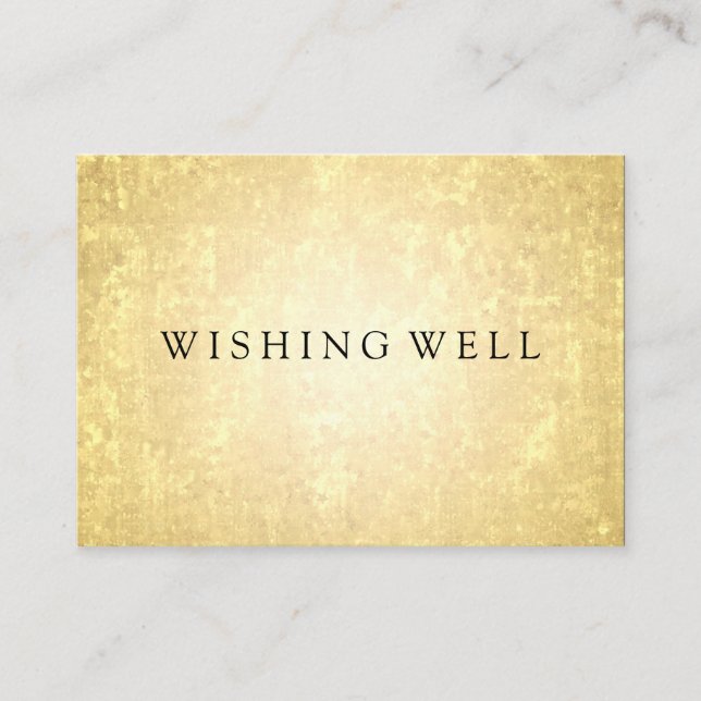 Wishing Well Gold Foil Look Stars Confetti Enclosure Card (Front)