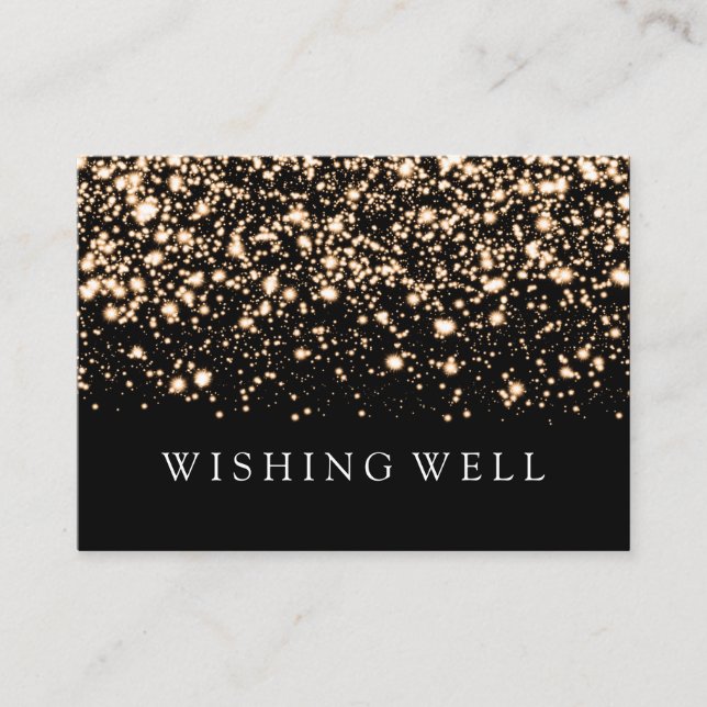 Wishing Well Gold Midnight Glam Enclosure Card (Front)