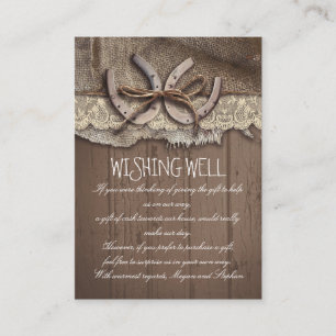 Wishing Well Horseshoes Rustic Cards